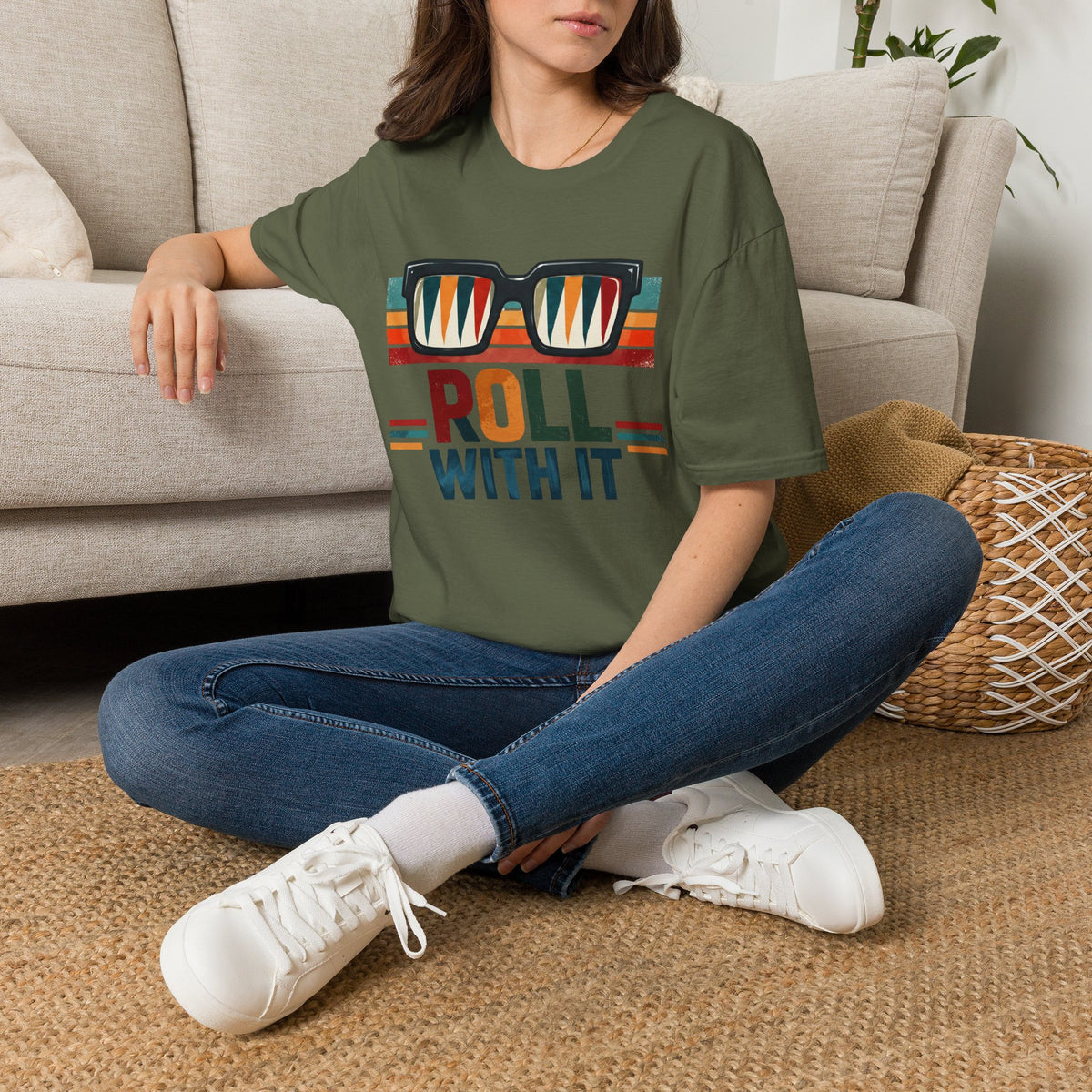 Roll with it 2 T-Shirt — Retro Summer Vibes Graphic Tee