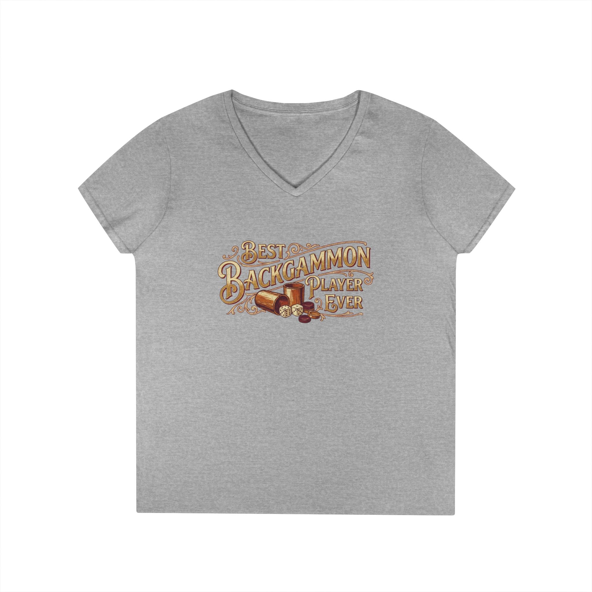 Best Backgammon Player Ever Ladies V-Neck T-shirt