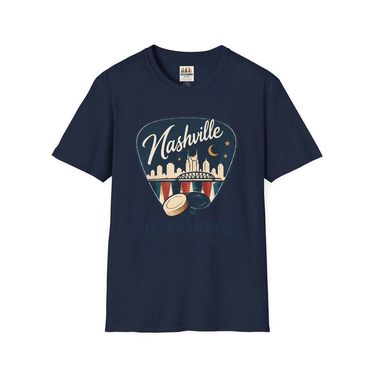 Nashville and Backgammon 2 T-Shirt — "Always a Good Idea" Vintage City Game Tee