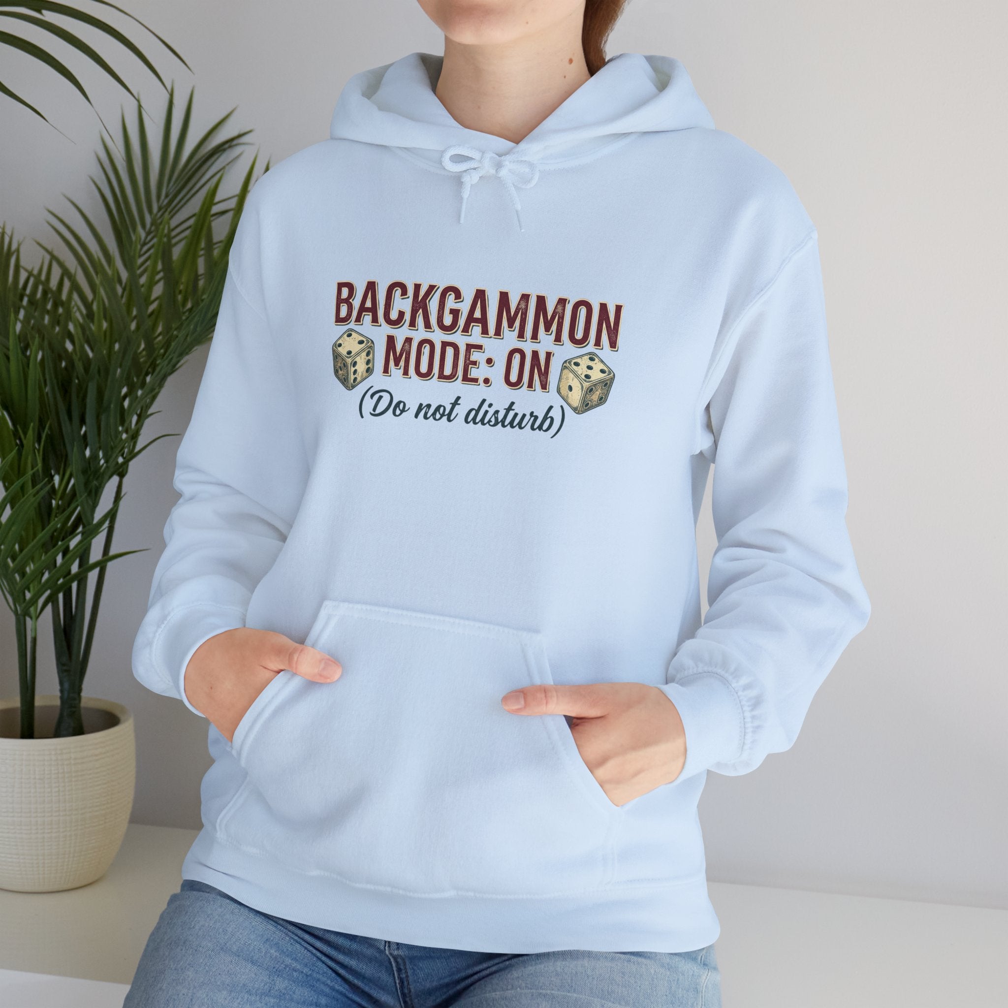 Backgammon Mode: On. Do Not Disturb Unisex Heavy Blend™ Hooded Sweatshirt