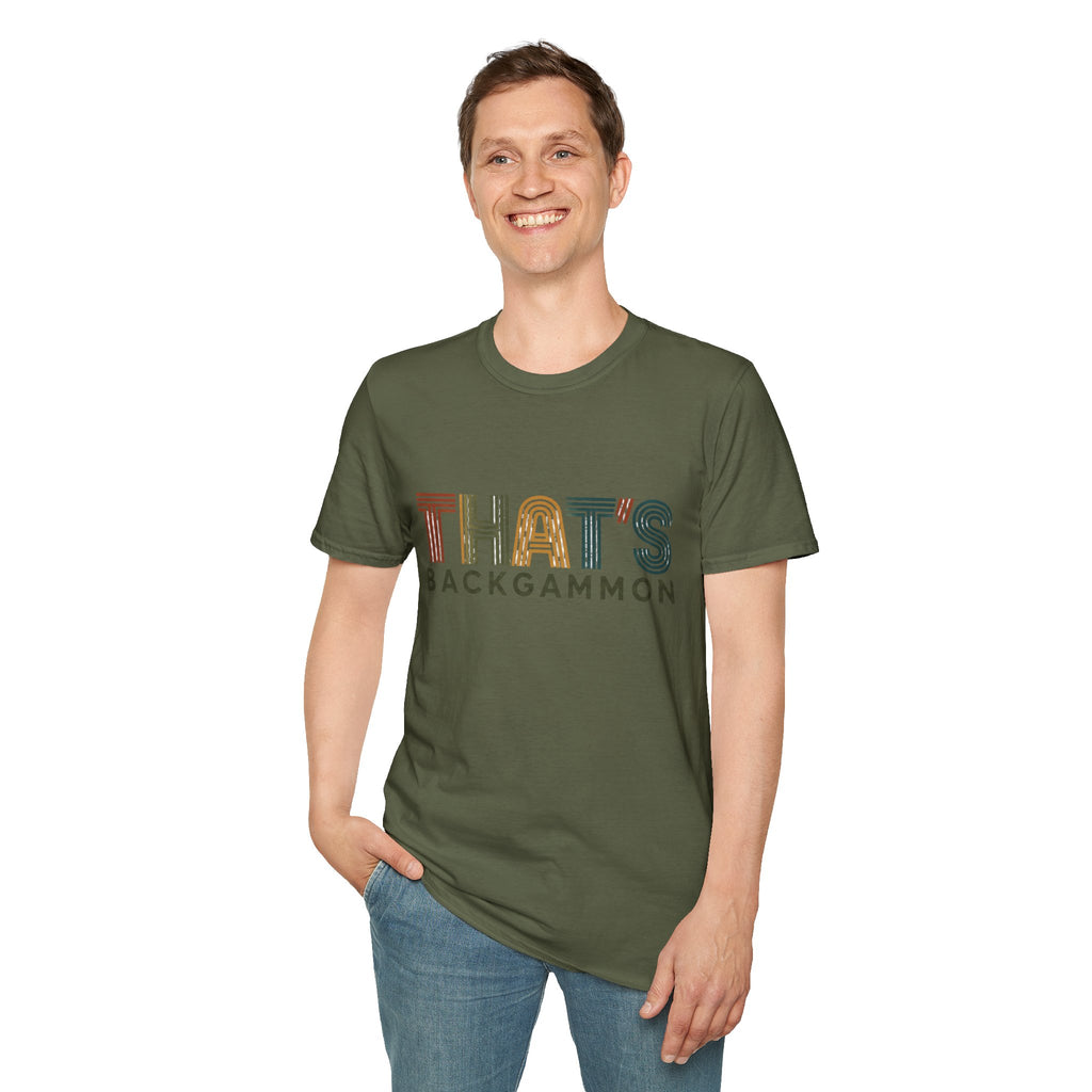 That's Backgammon 2 T-Shirt — Retro Typography Board Game Tee