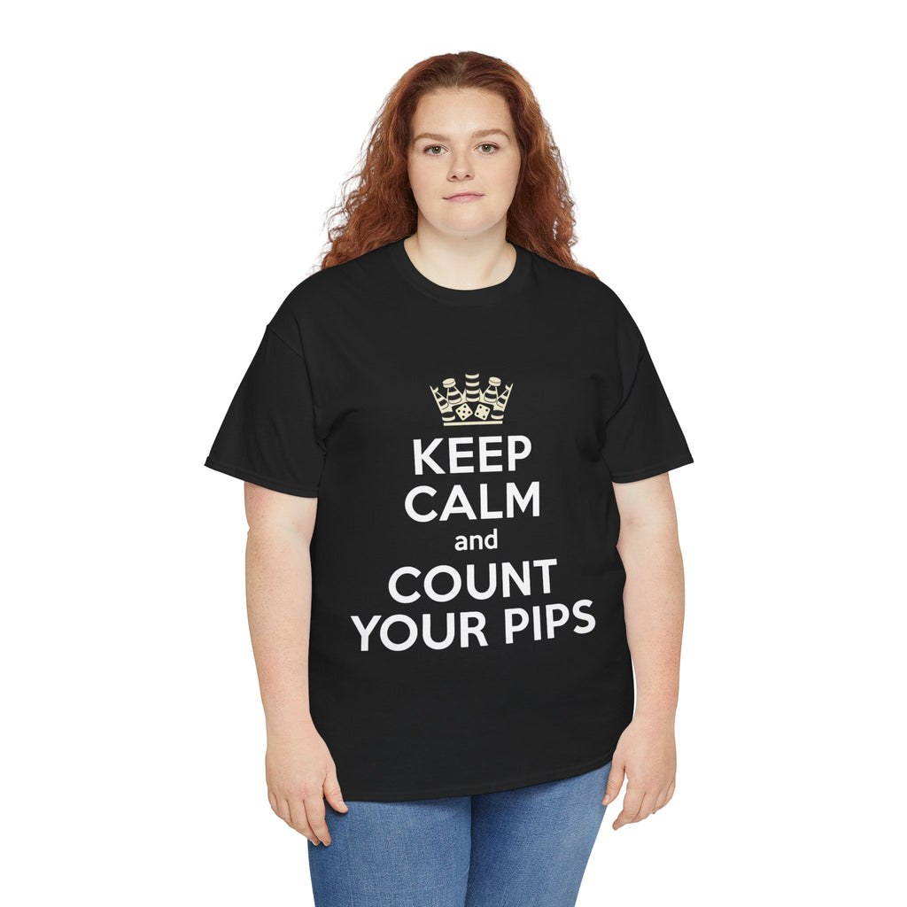 Keep Calm and Count Your Pips T-Shirt |Backgammon Inspired Tee