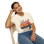 Nashville Backgammon T‑Shirt — Vintage Skyline Game Night Tee