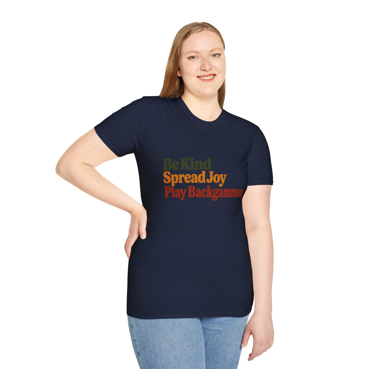 Backgammon T-Shirt — Be Kind Spread Joy Play Backgammon Tee