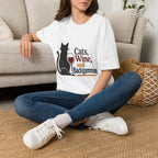 cats wine and backgammon 2 T-Shirt