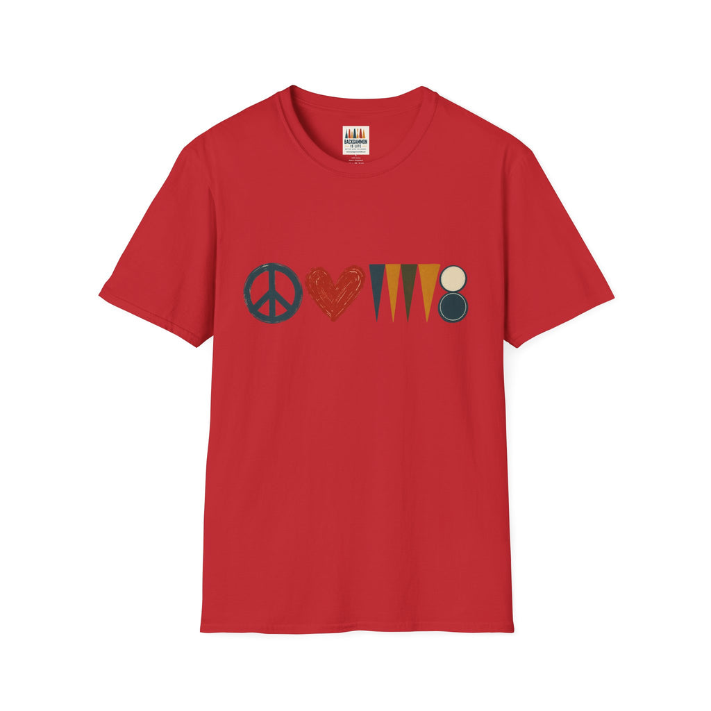 peace love and backgammon 3 T-Shirt — Retro Nature Wildlife Tee
