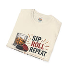 Sip Roll Repeat T-Shirt — Bourbon & Backgammon Tee