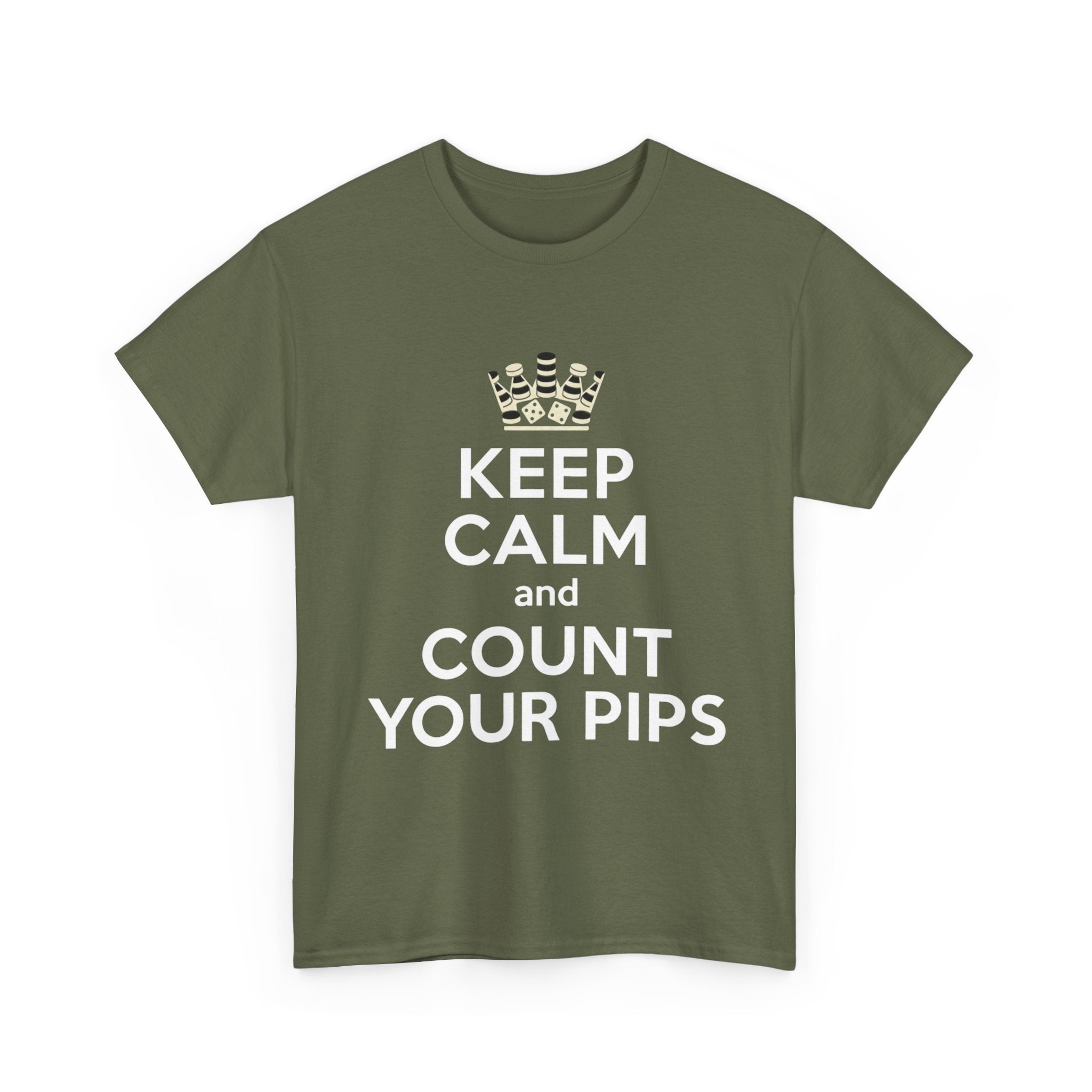 Keep Calm and Count Your Pips T-Shirt |Backgammon Inspired Tee