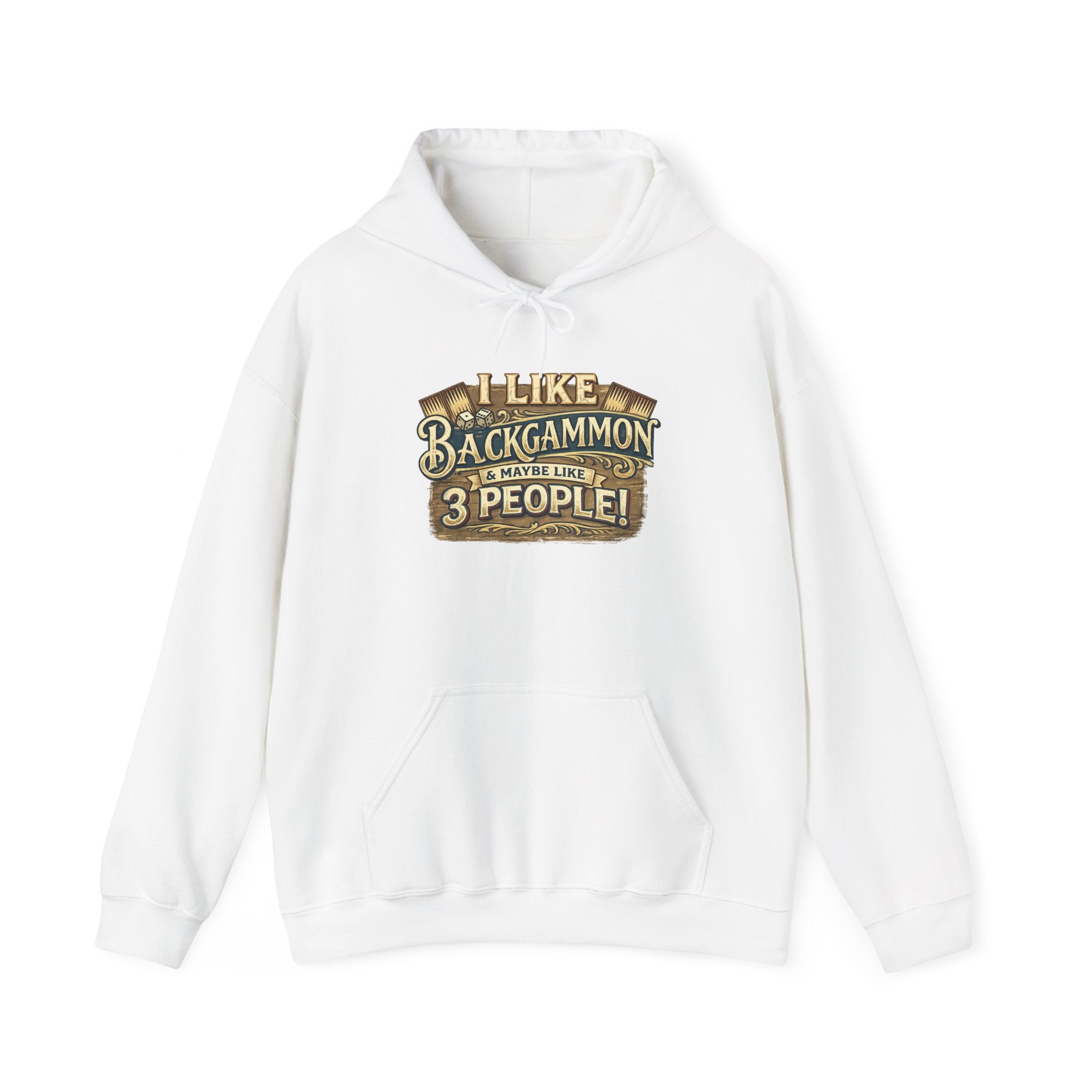 I Like Backgammon & Maybe Like 3 People Unisex Heavy Blend™ Hooded Sweatshirt