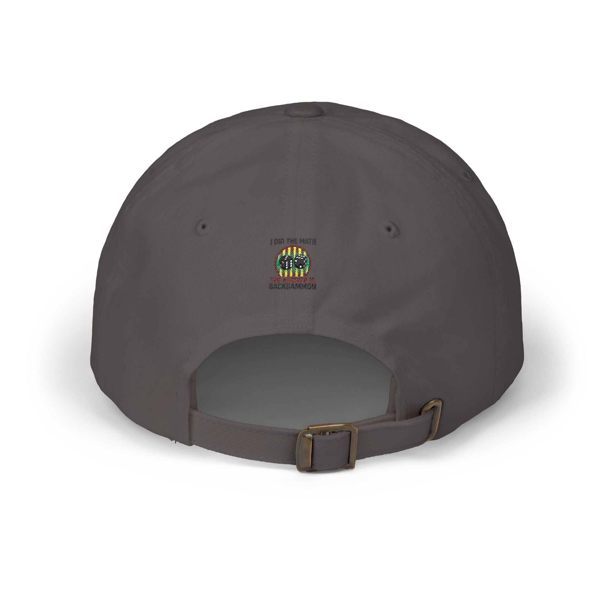 "I Did The Math, The Answer Is Backgammon" Embroidered Baseball Hat