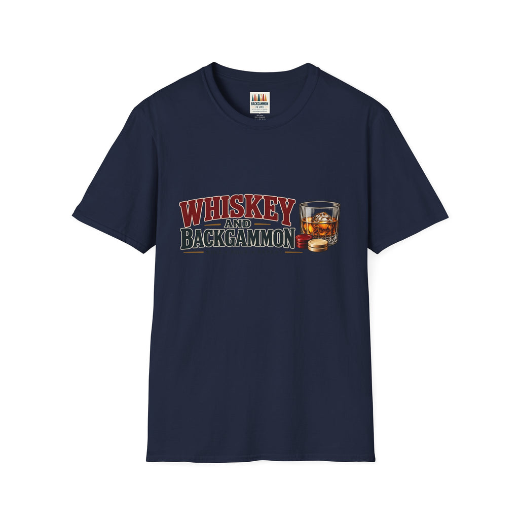 Whiskey and Backgammon T-Shirt — Vintage Bar Game Tee