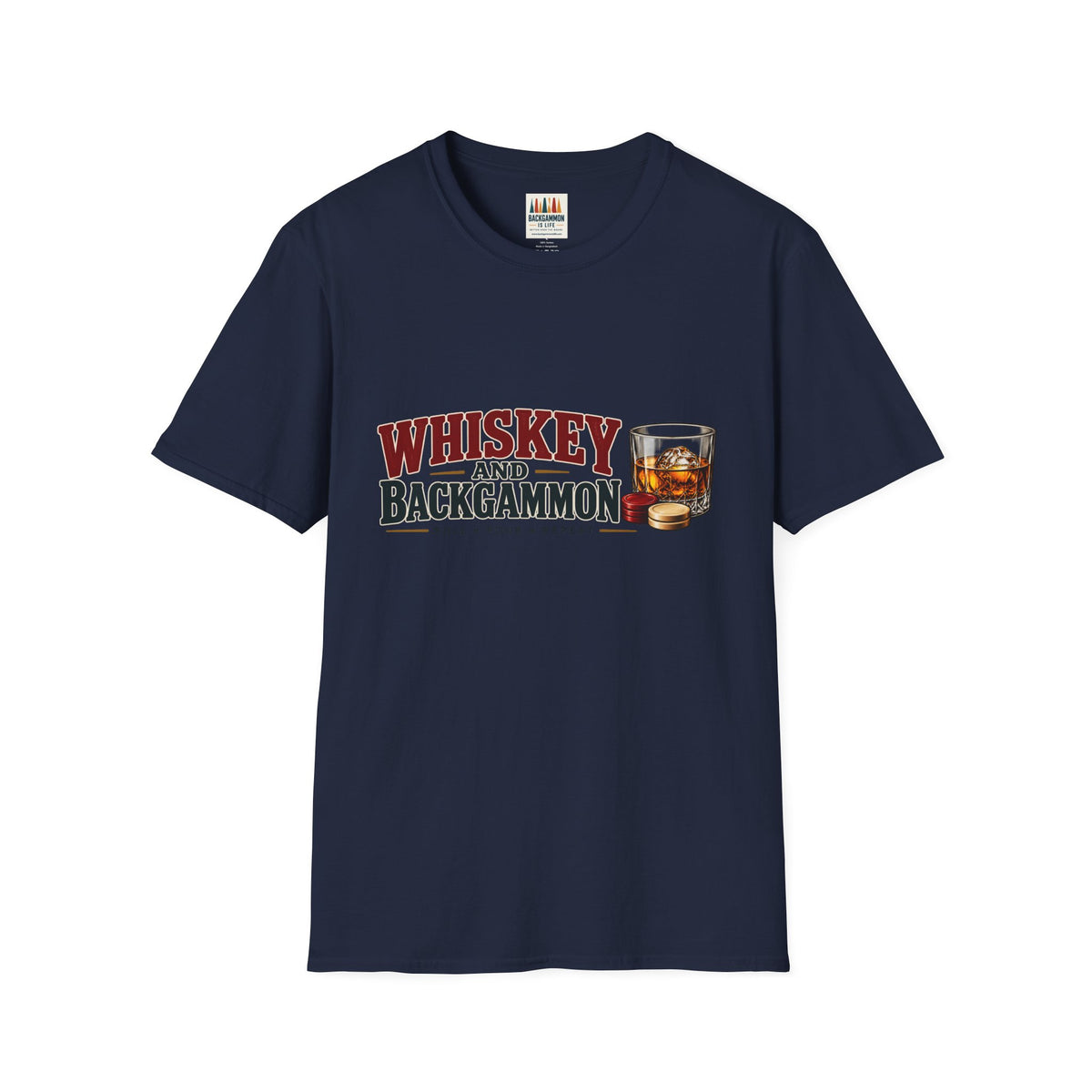 Whiskey and Backgammon T-Shirt — Vintage Bar Game Tee
