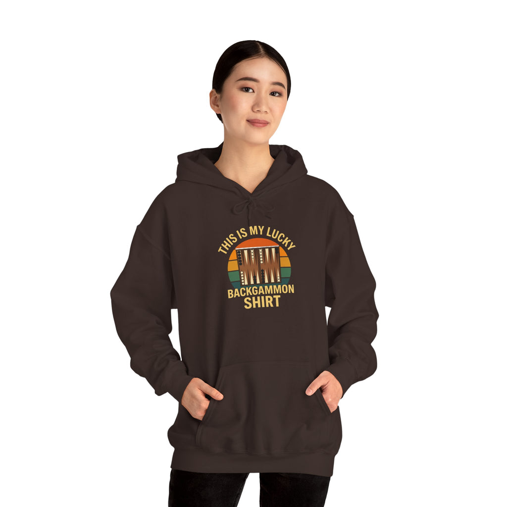 This Is My Lucky Backgammon Shirt Unisex Heavy Blend™ Hooded Sweatshirt