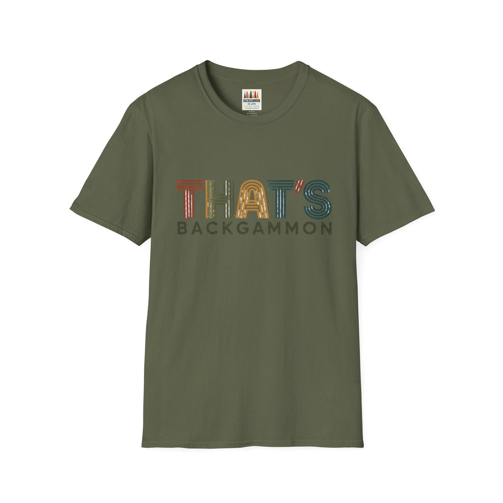 That's Backgammon 2 T-Shirt — Retro Typography Board Game Tee
