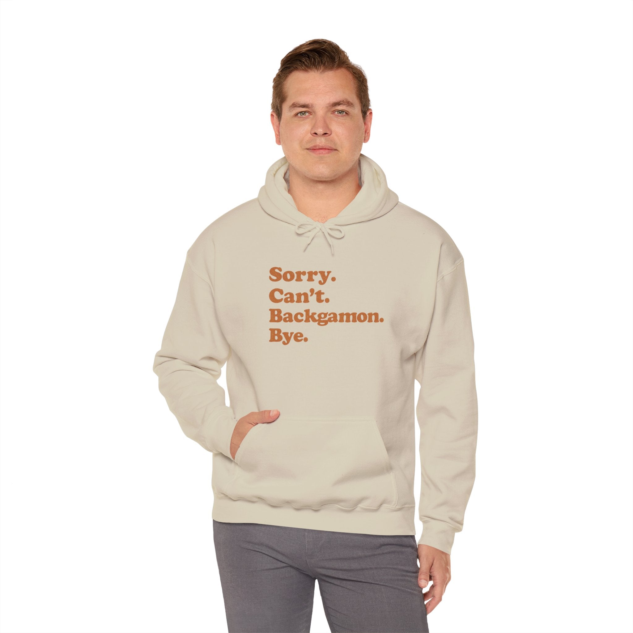 Sorry. Can't. Backgammon. Bye. Unisex Heavy Blend™ Hooded Sweatshirt