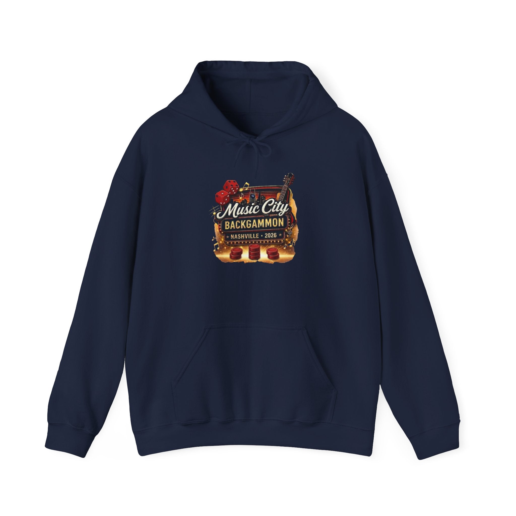 Music City Backgammon Nashville 2026 — Unisex Heavy Blend™ Hooded Sweatshirt