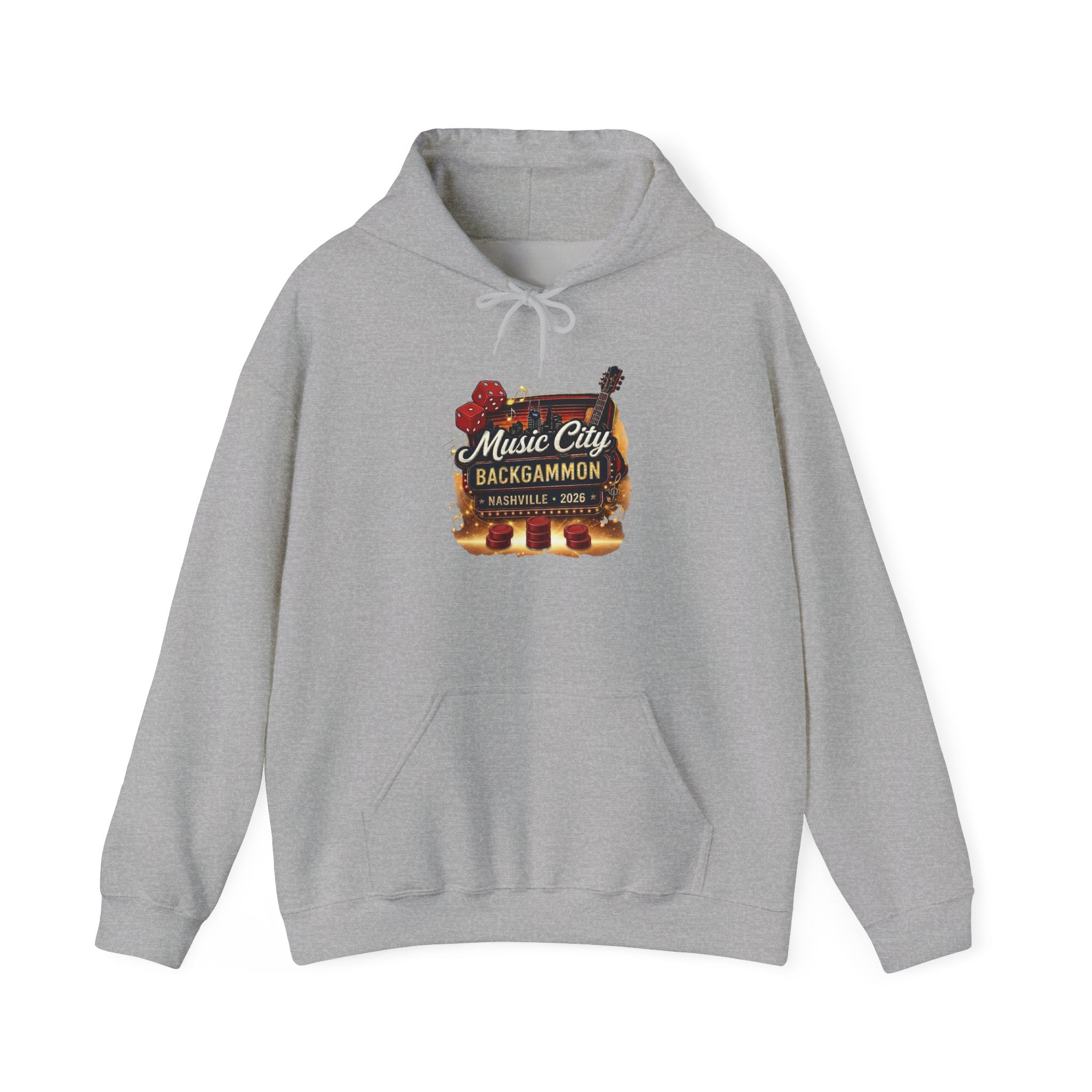 Music City Backgammon Nashville 2026 — Unisex Heavy Blend™ Hooded Sweatshirt