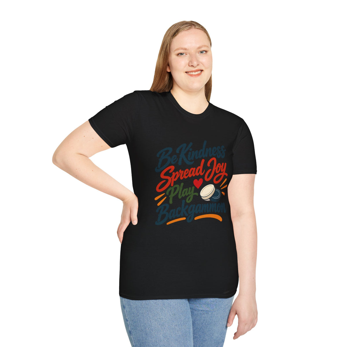 Backgammon T-Shirt — "Be Kindness Spread Joy Play Backgammon"