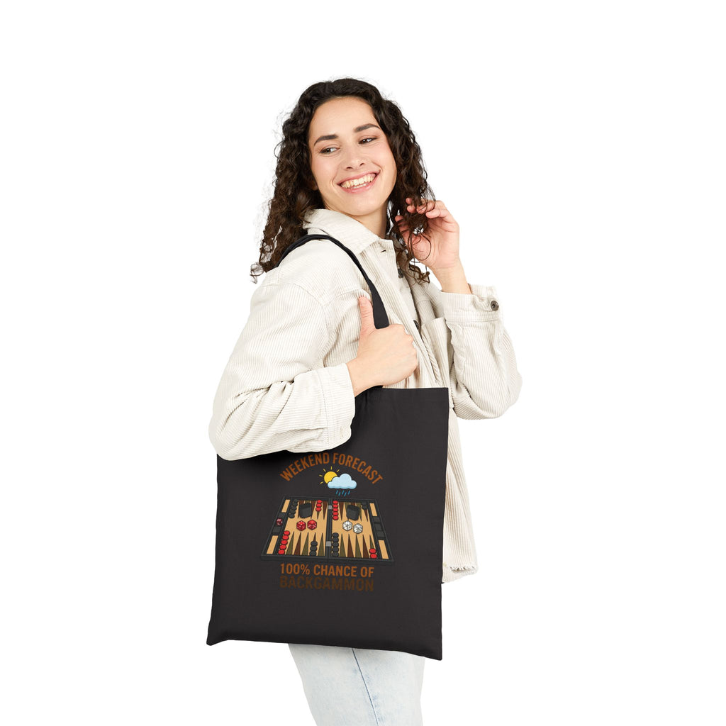 Weekend Forecast: 100% Chance of Backgammon Cotton Canvas Tote Bag