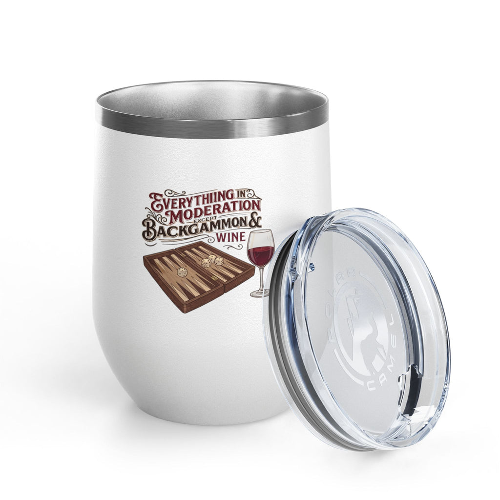 Everything In Moderation Except Backgammon And Wine Wine Tumbler Insulated 12oz