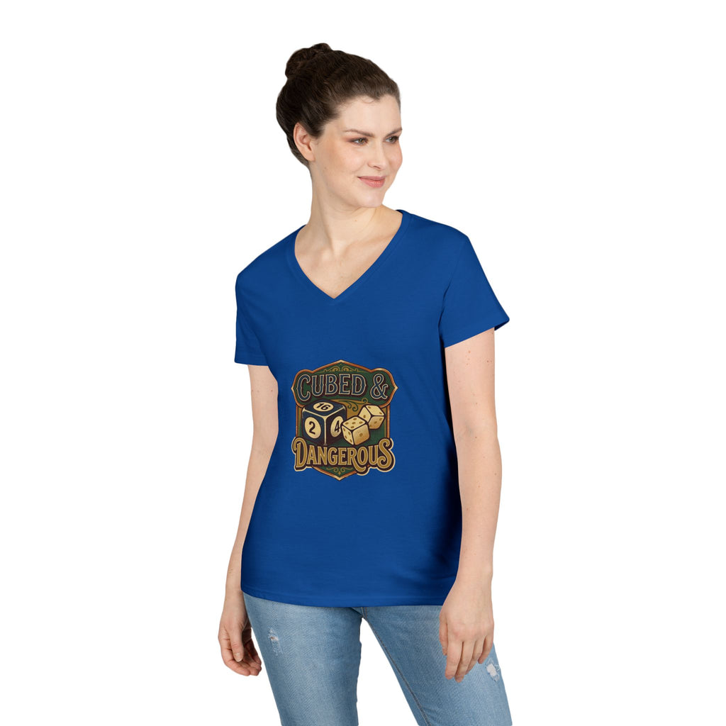 Cubed & Dangerous Ladies' V-Neck T-Shirt
