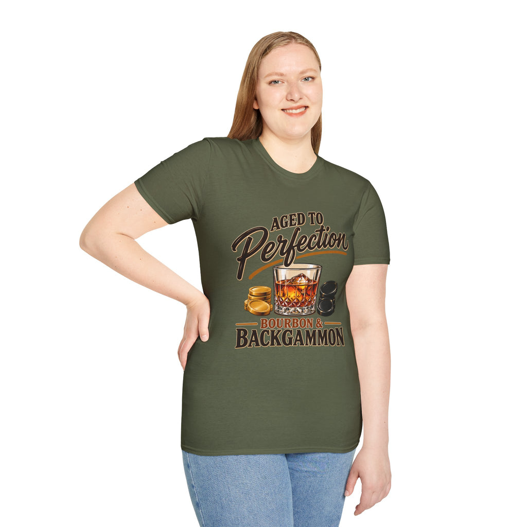 Aged to Perfection – Bourbon & Backgammon T-Shirt