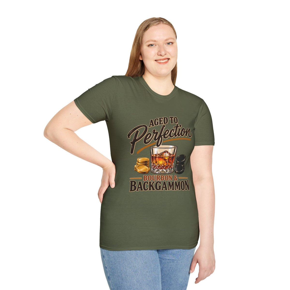 Aged to Perfection – Bourbon & Backgammon T-Shirt
