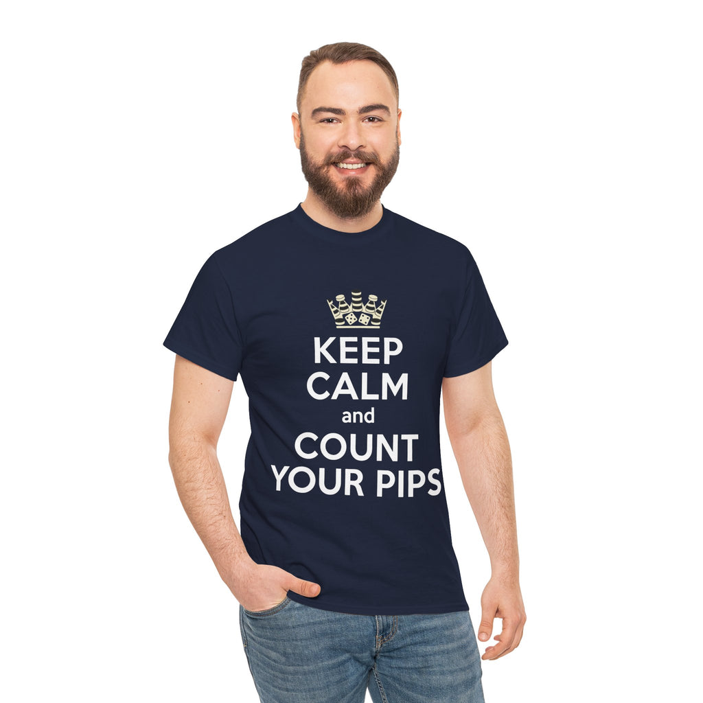 Keep Calm and Count Your Pips T-Shirt |Backgammon Inspired Tee