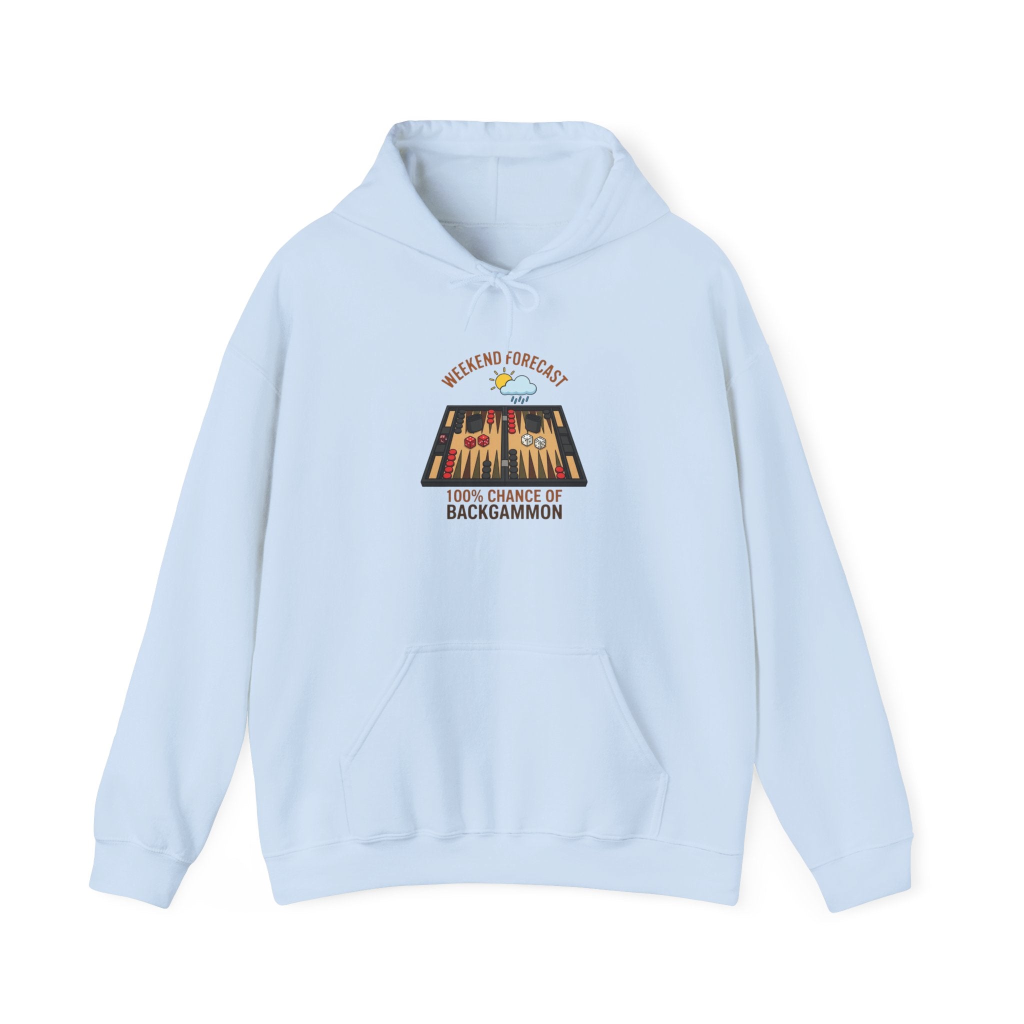 Weekend Forecast: 100% Chance of Backgammon Unisex Heavy Blend™ Hooded Sweatshirt
