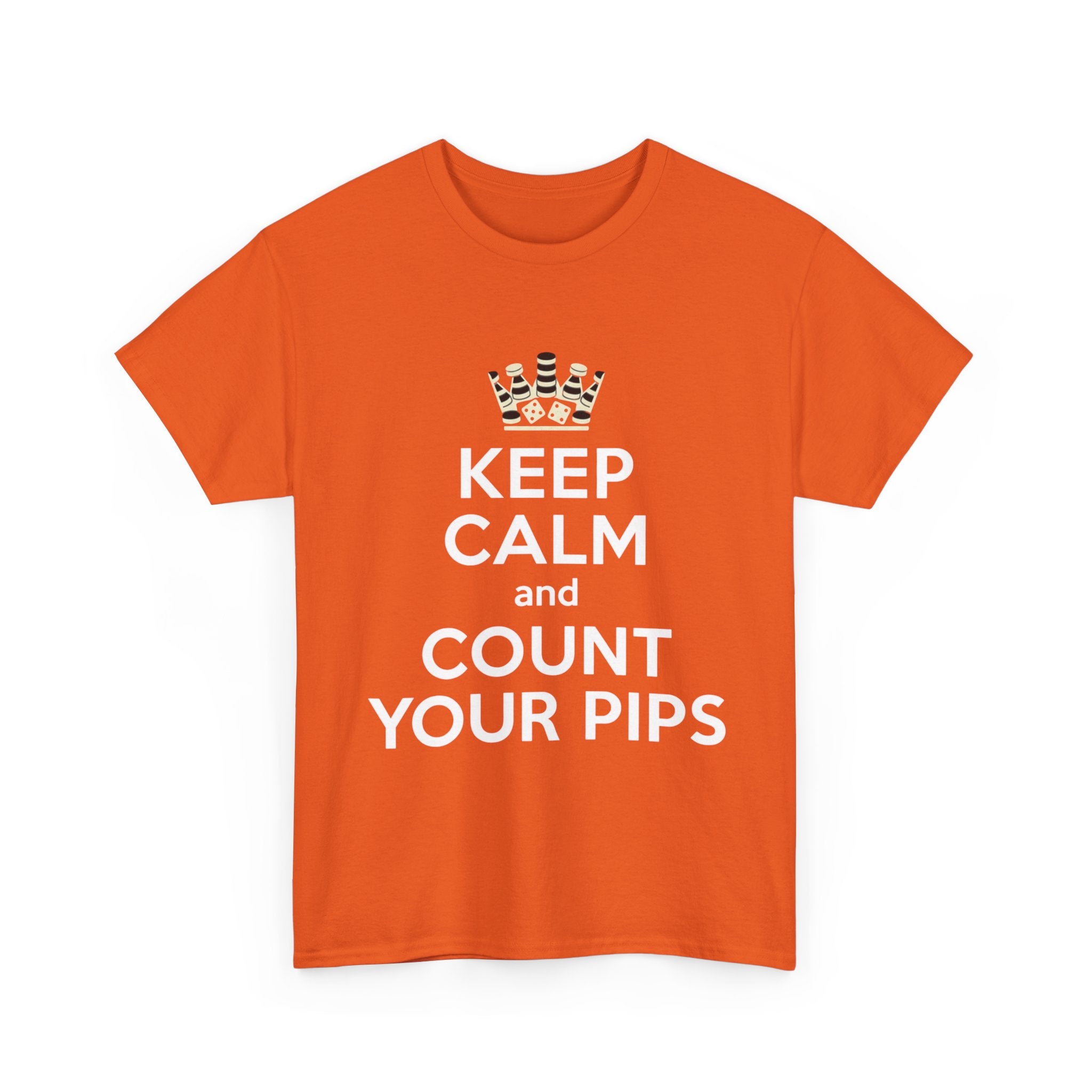 Keep Calm and Count Your Pips T-Shirt |Backgammon Inspired Tee