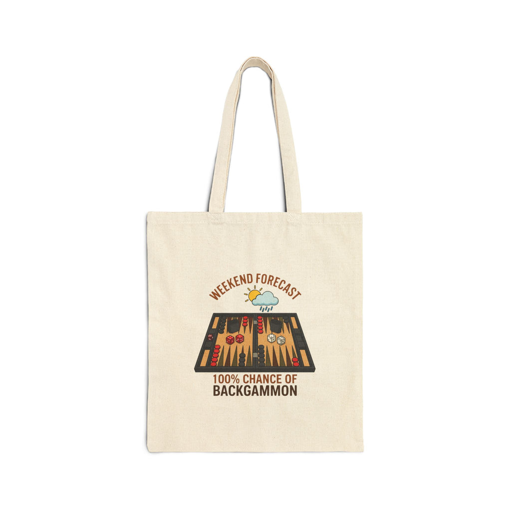 Weekend Forecast: 100% Chance of Backgammon Cotton Canvas Tote Bag