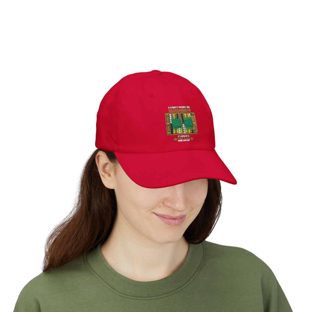 "It's Okay If You Don't Like Backgammon"Dad Cap — Embroidered Backgammon Board Vintage Game Hat