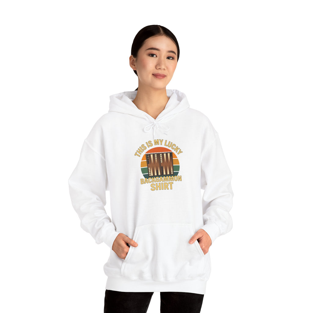 This Is My Lucky Backgammon Shirt Unisex Heavy Blend™ Hooded Sweatshirt