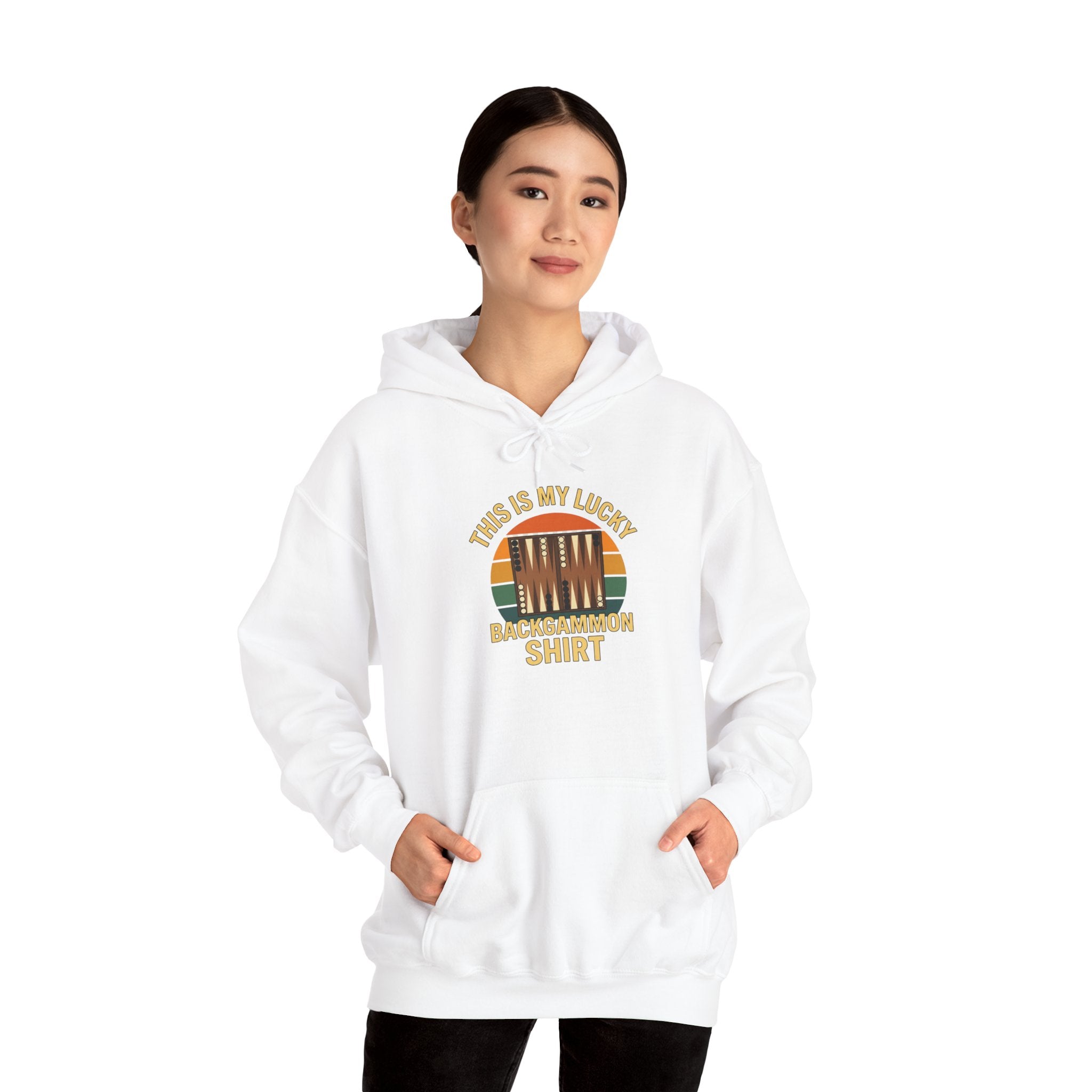 This Is My Lucky Backgammon Shirt Unisex Heavy Blend™ Hooded Sweatshirt