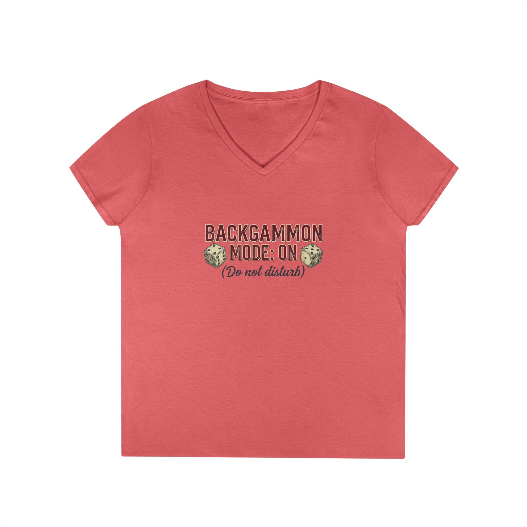 Backgammon Mode: On Do Not Disturb Ladies' V-Neck T-Shirt