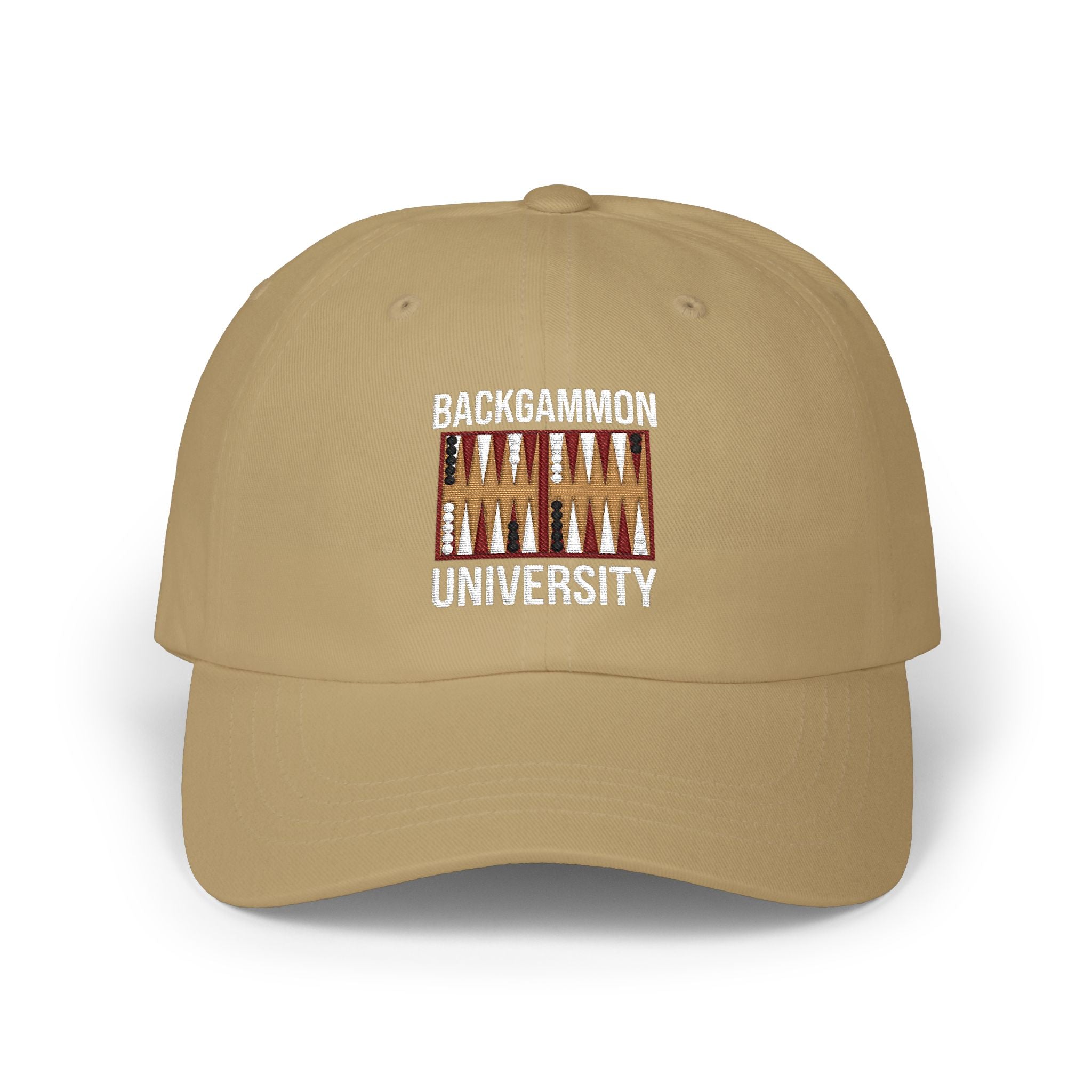 Backgammon University Dad Cap — Vintage Backgammon Board Baseball Hat