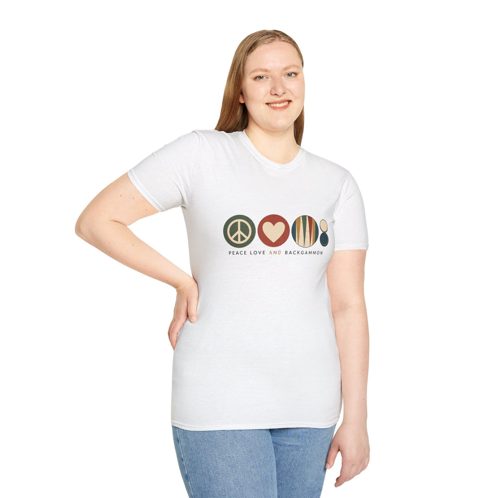 Peace Love and Backgammon 2 T-Shirt