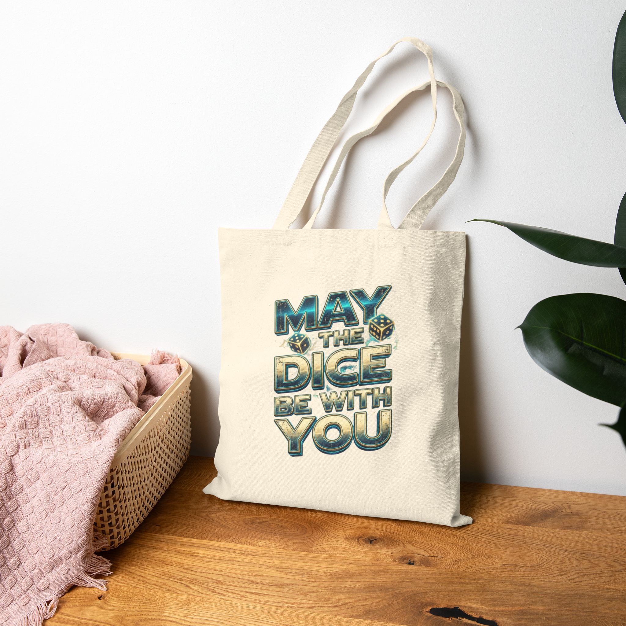 May The Dice Be With You Cotton Canvas Tote Bag