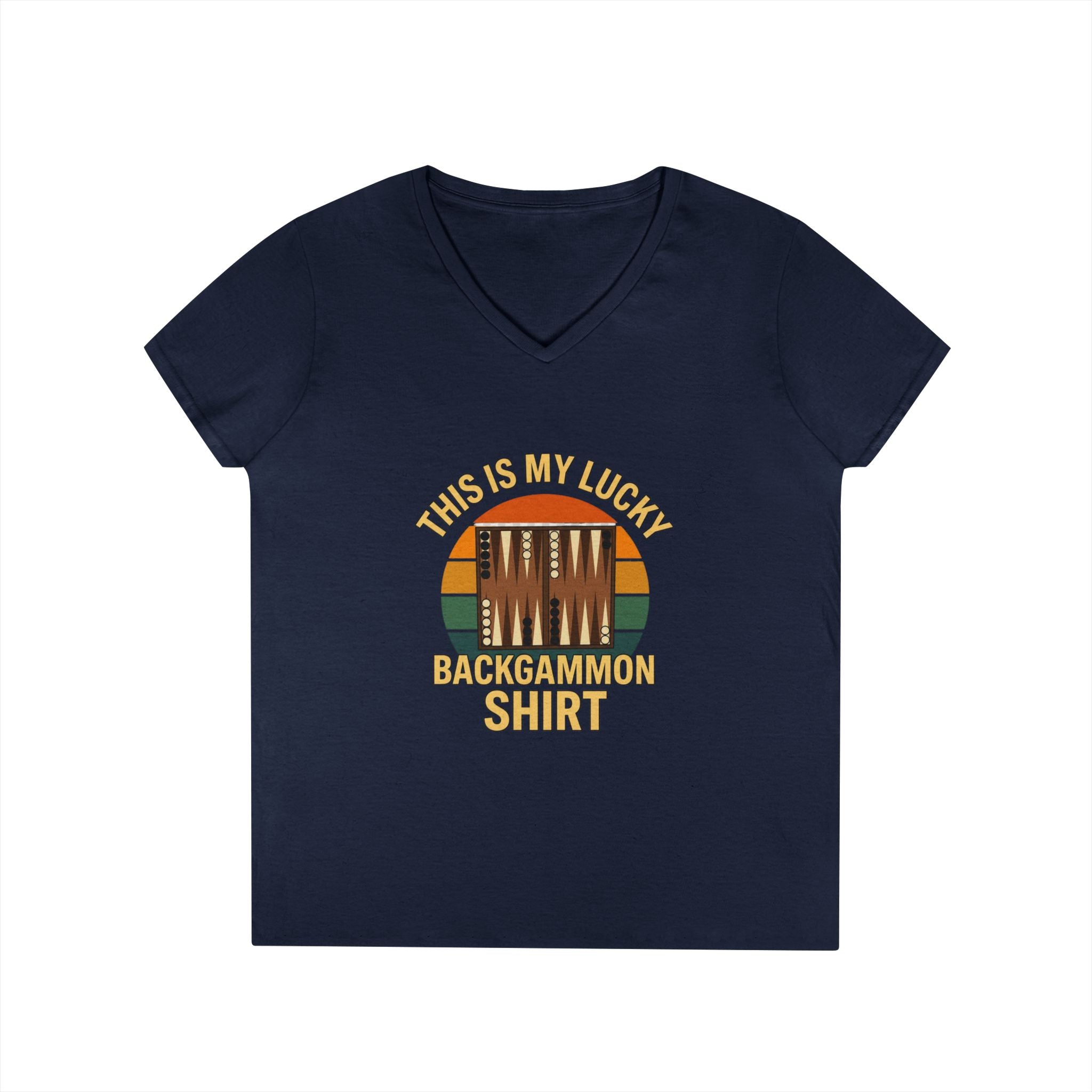 This Is My Lucky Backgammon Shirt Ladies' V-Neck T-Shirt