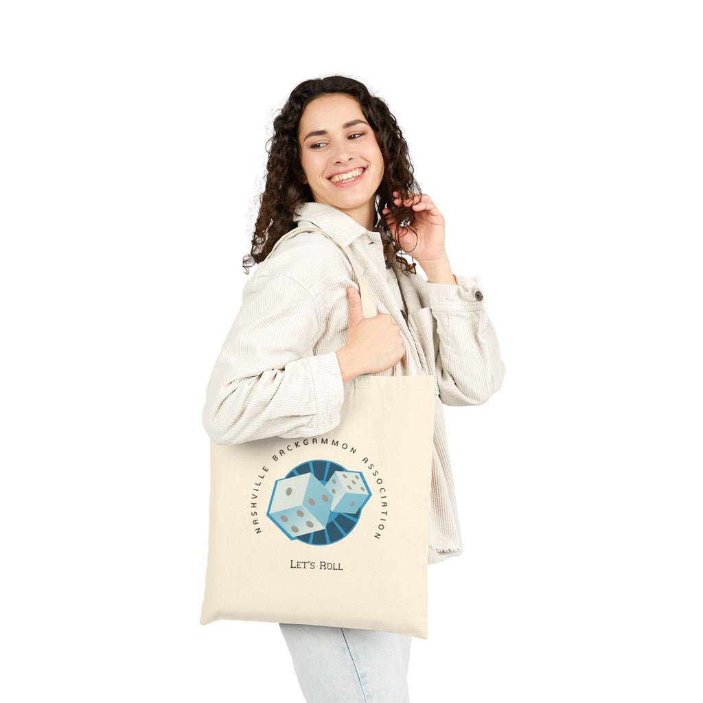 Nashville Backgammon Association Tote Bag — "Let’s Roll" Canvas Tote for Gamers & Board Game Fans