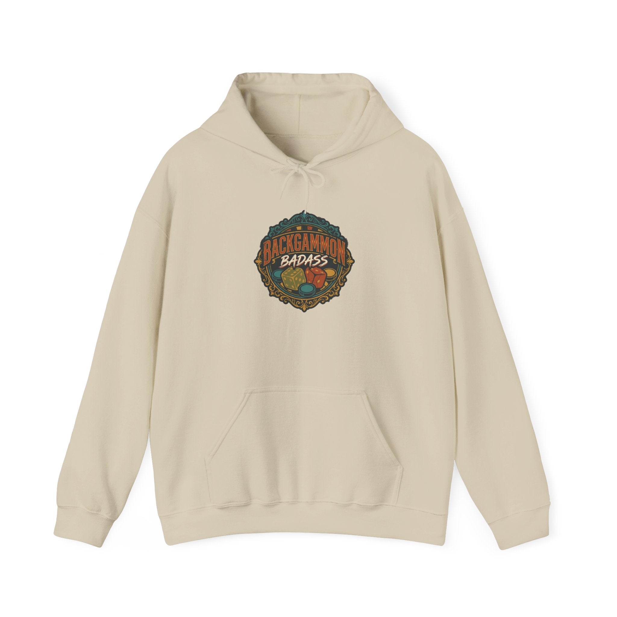 Backgammon Badass Unisex Heavy Blend™ Hooded Sweatshirt