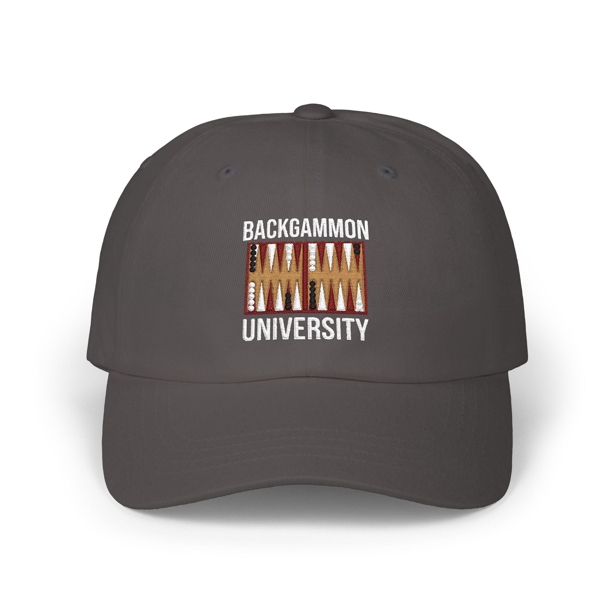 Backgammon University Dad Cap — Vintage Backgammon Board Baseball Hat