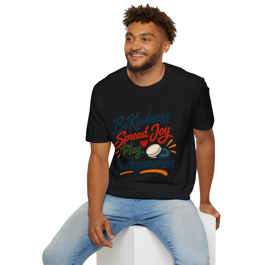 Backgammon T-Shirt — "Be Kindness Spread Joy Play Backgammon"