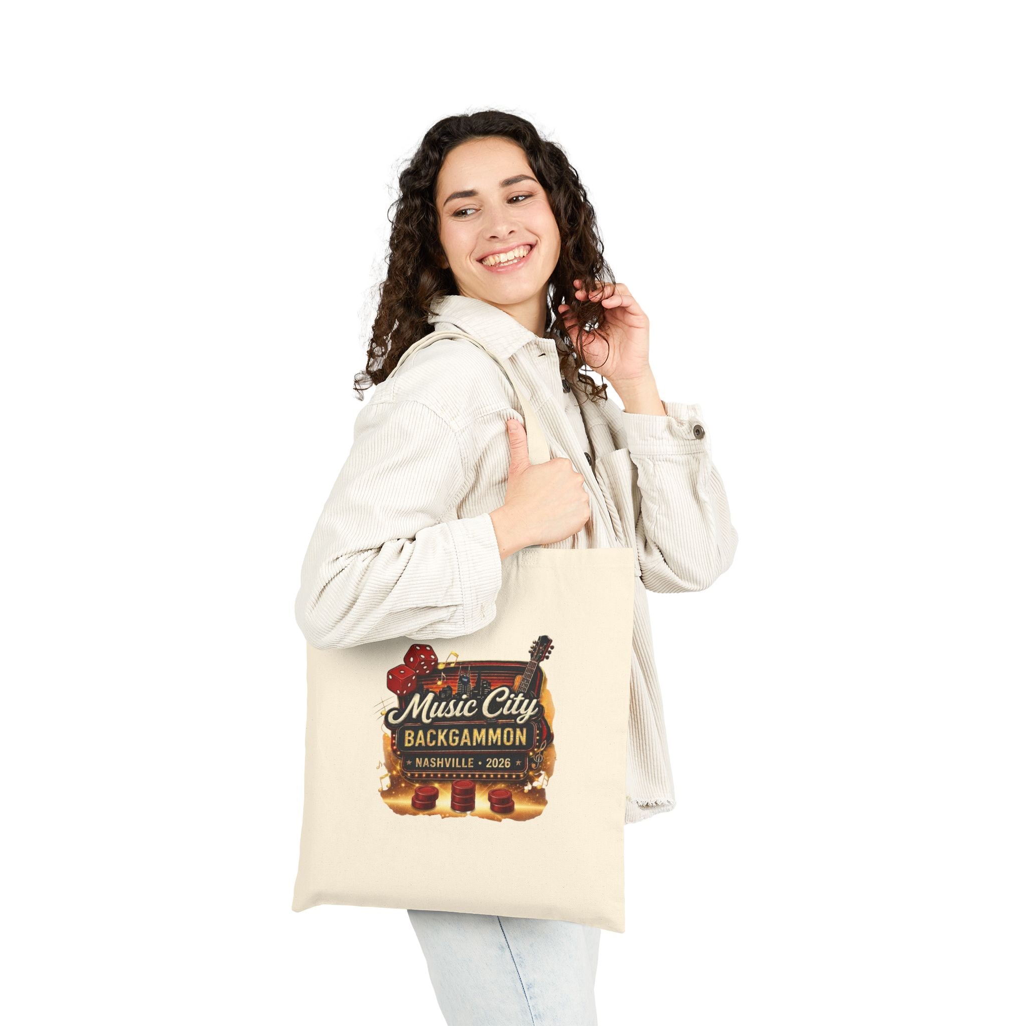 Tote Bag — Music City Backgammon Nashville 2026 Canvas Tote