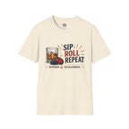 Sip Roll Repeat T-Shirt — Bourbon & Backgammon Tee