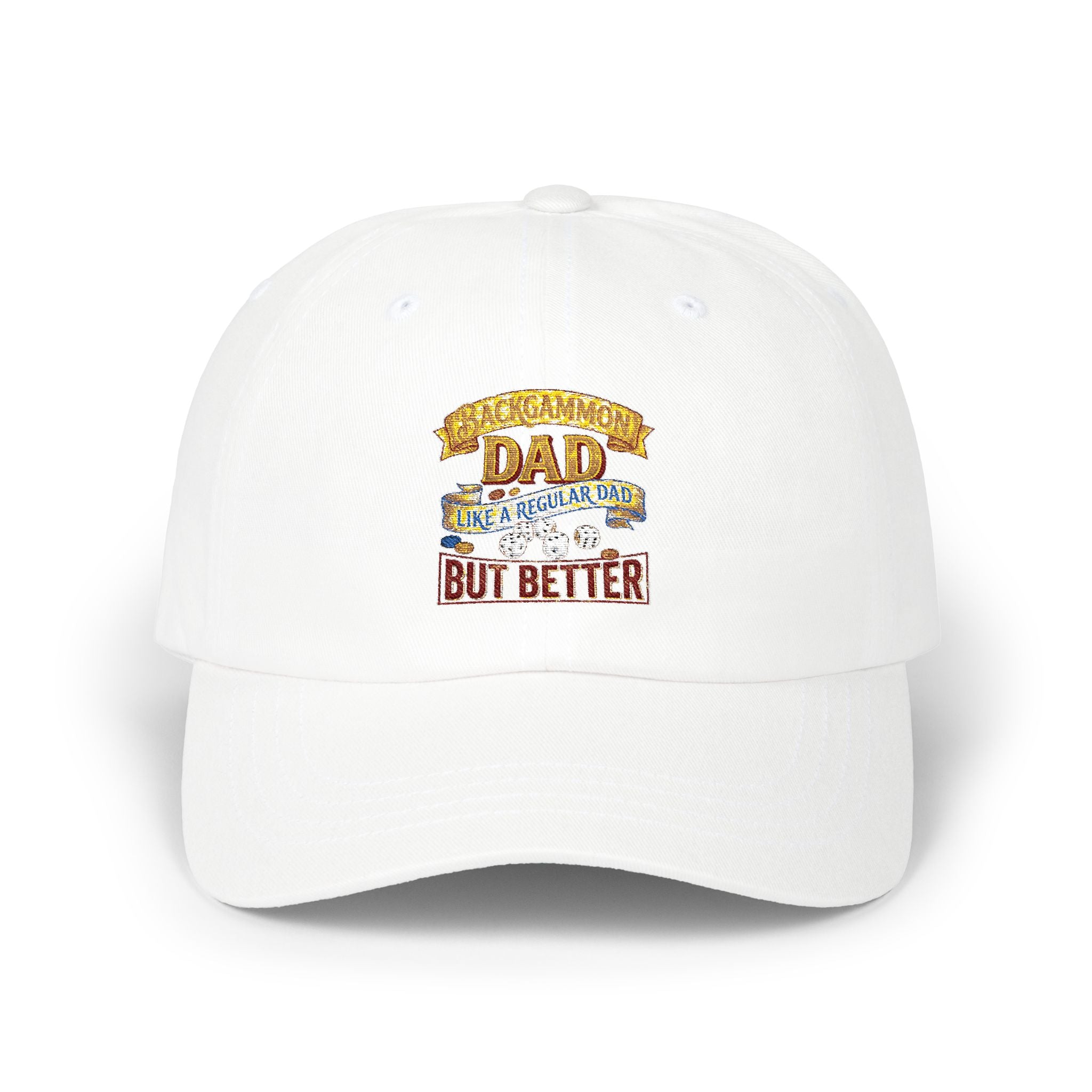 Backgammon Dad "Like a Regular Dad But Better" Embroidered Classic Cap