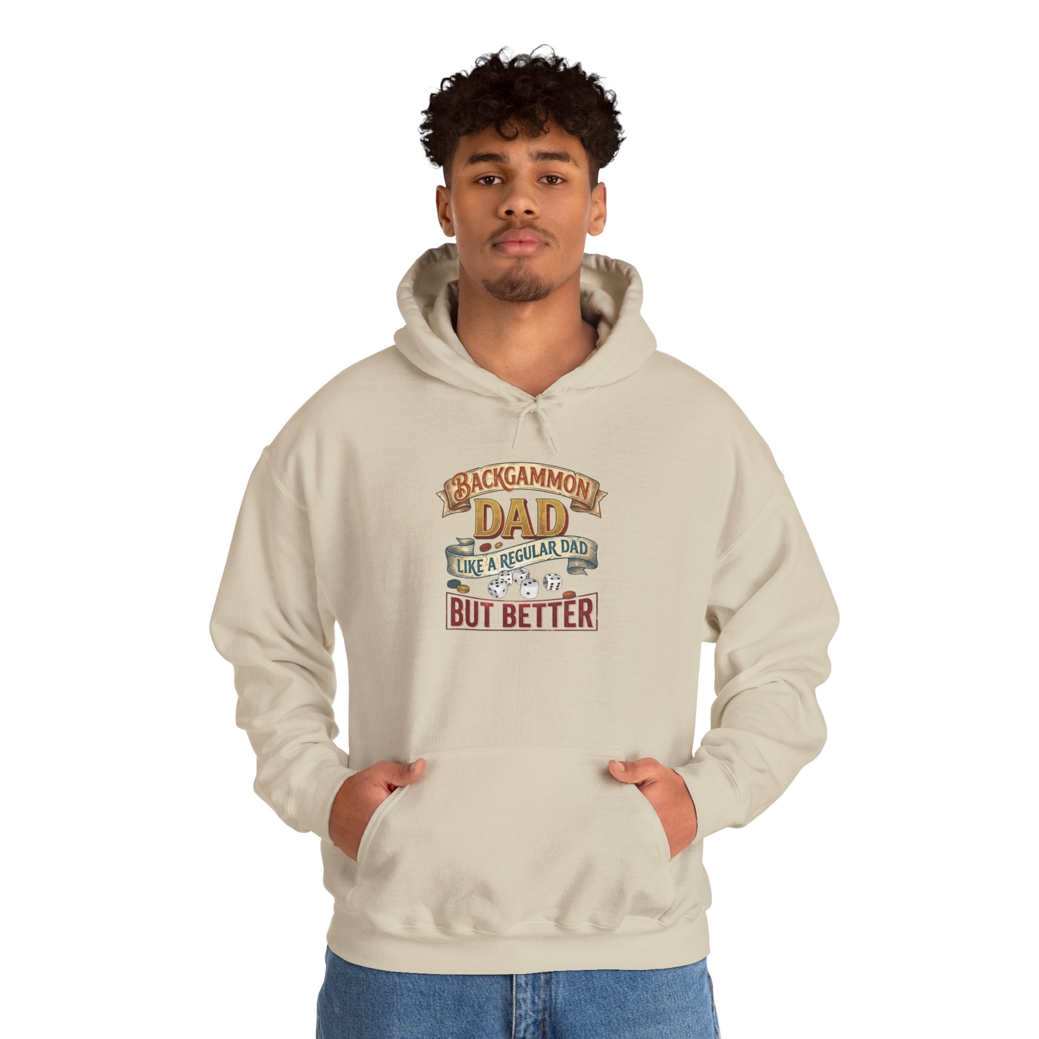 Backgammon Dad "Like a Regular Dad But Better" Unisex Heavy Blend™ Hooded Sweatshirt