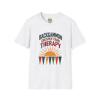 Backgammon Cheaper Than Therapy T-Shirt – Retro Sunset Board Game Tee