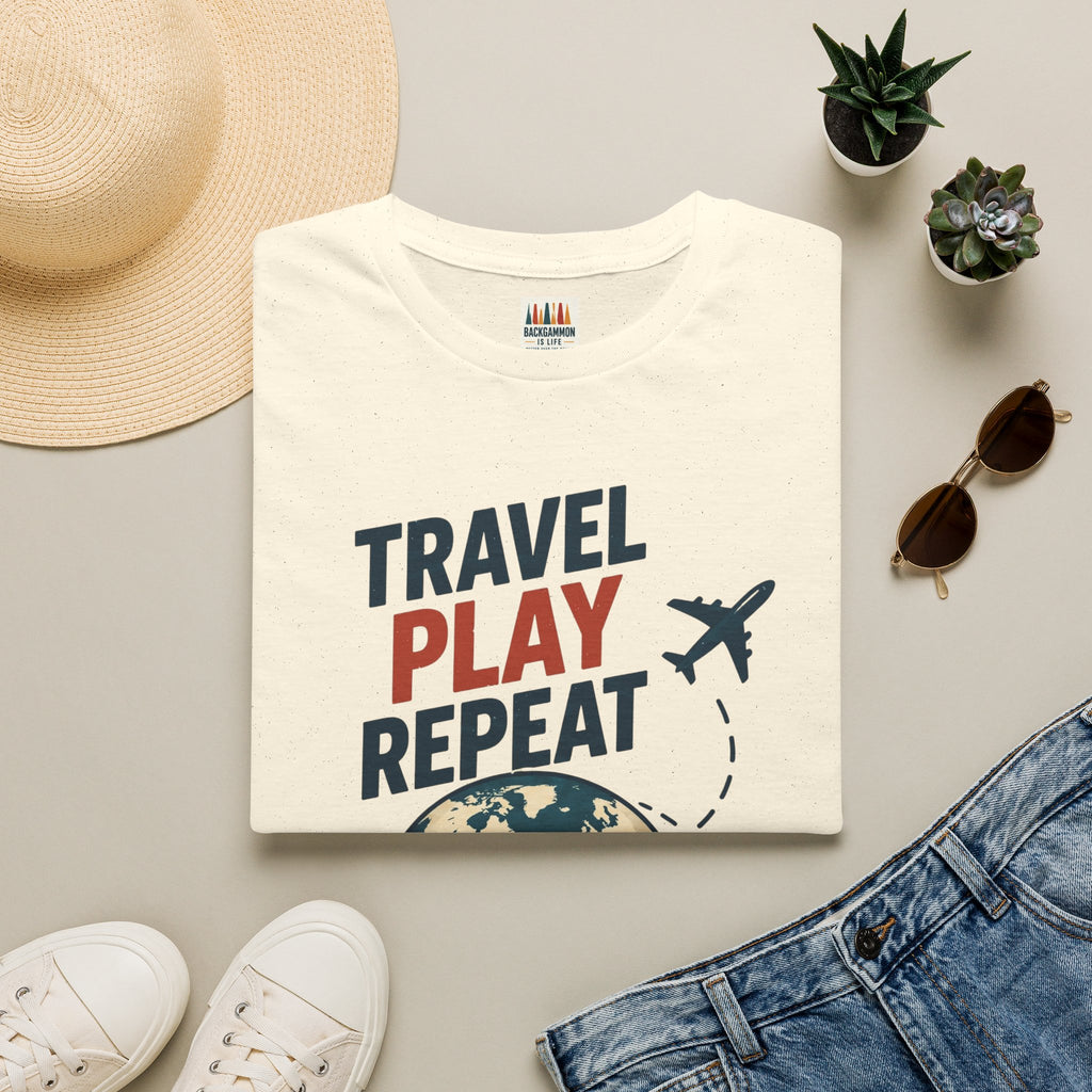 Travel Play Repeat T-Shirt – Backgammon