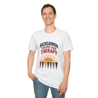 Backgammon Cheaper Than Therapy T-Shirt – Retro Sunset Board Game Tee